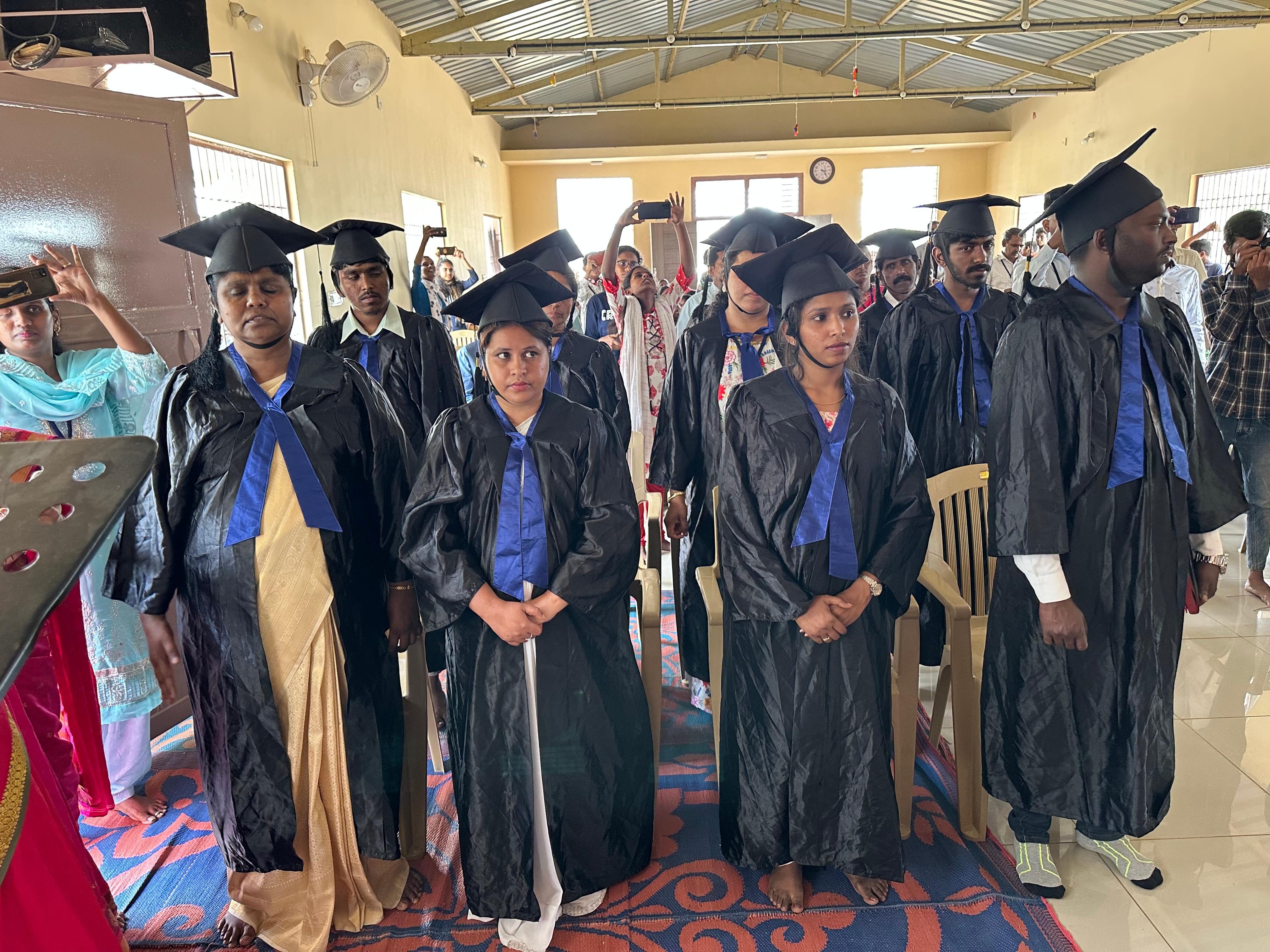 Pastors graduating from theological training in India